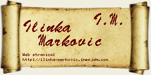 Ilinka Marković vizit kartica
